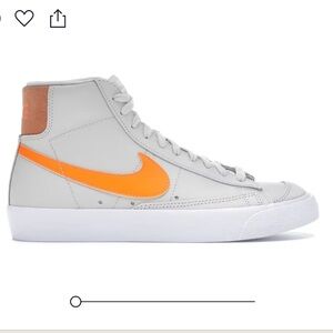 Nike 77 Mid Blazers Light Bone Orange Size 8